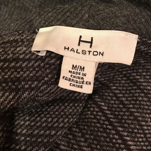 H by Halston Cardigan Sweater Womens Size M Open Front Deep Pockets Dark Grey - Picture 4 of 14